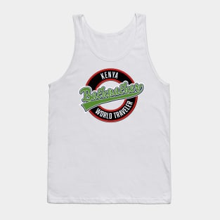 Kenya backpacker world traveler logo Tank Top